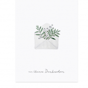 Postkarte Danke Blumenumschlag von Eulenschnitt